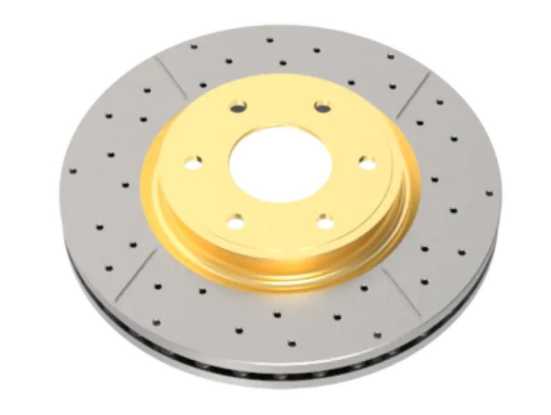 Dba 2022+ Honda Hr-V 1.5L Series Rv Hybrid Front Drilled & Slotted Street Series Rotor W/Gold Hat 1