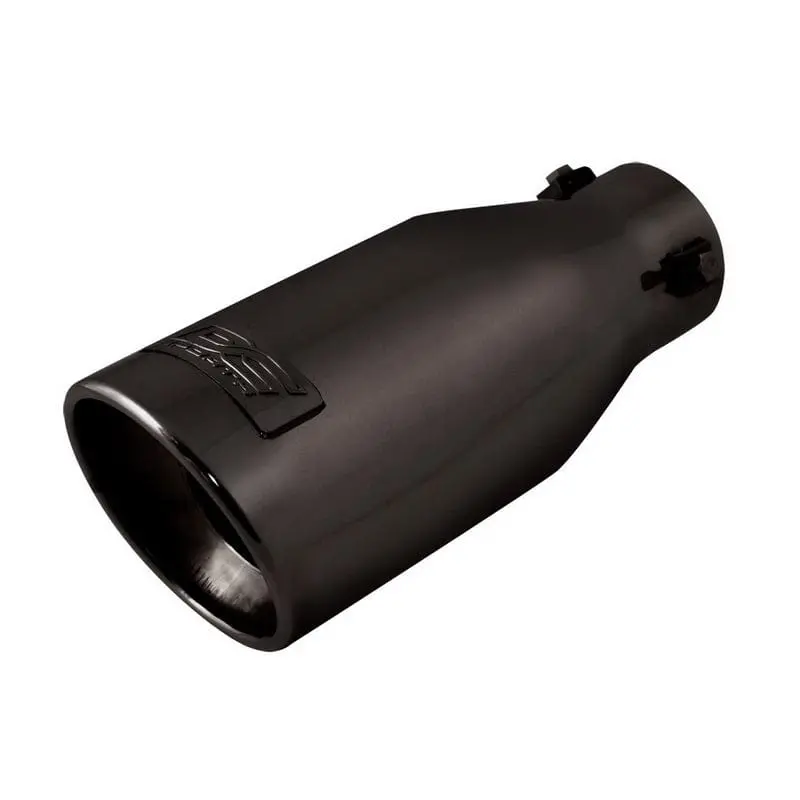 Dc Sport Black Universal Bolt On Exhaust Slant Cut Tip 2.25" Inlet 3.75" Outlet 1