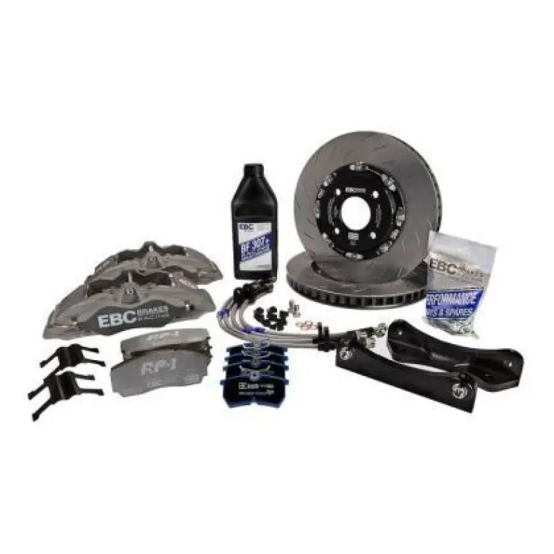 Ebc Racing 93-02 Toyota Supra 3.0Tt Anodized Apollo-4 Calipers 330Mm Rotors Front Big Brake Kit 1