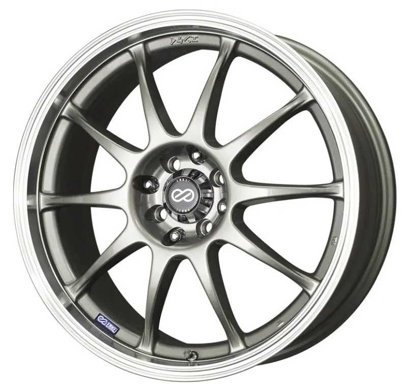 Enkei J10 15X6.5 4X100/114.3 38Mm Offset 72.62Mm Bore Dia Silver W/ Machined Lip Wheel 1