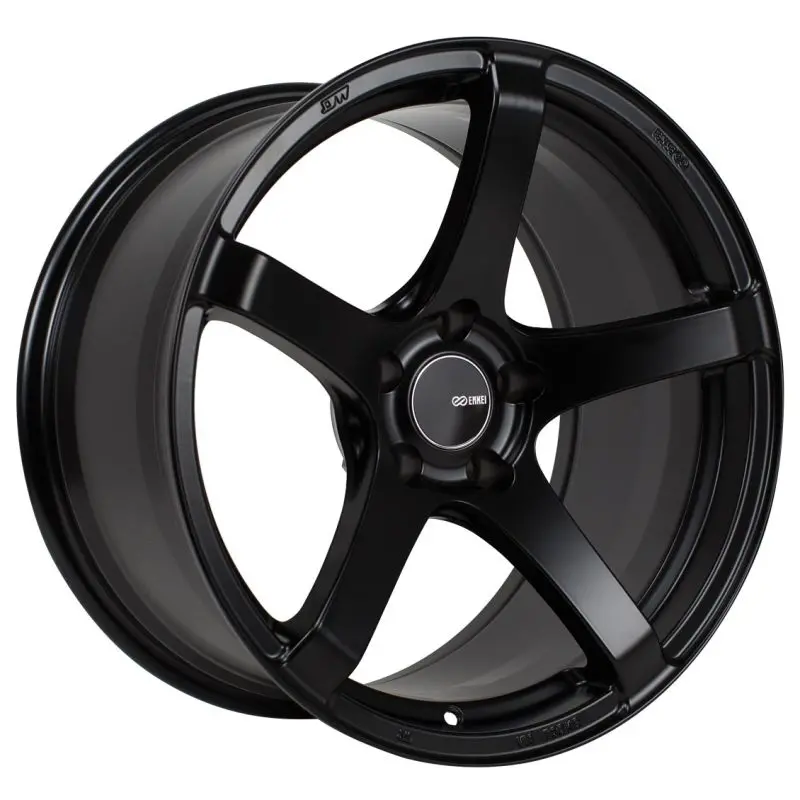Enkei Kojin 17X8 40Mm Offset 5X114.3 Bolt Pattern 72.6Mm Bore Dia Matte Black Wheel 1