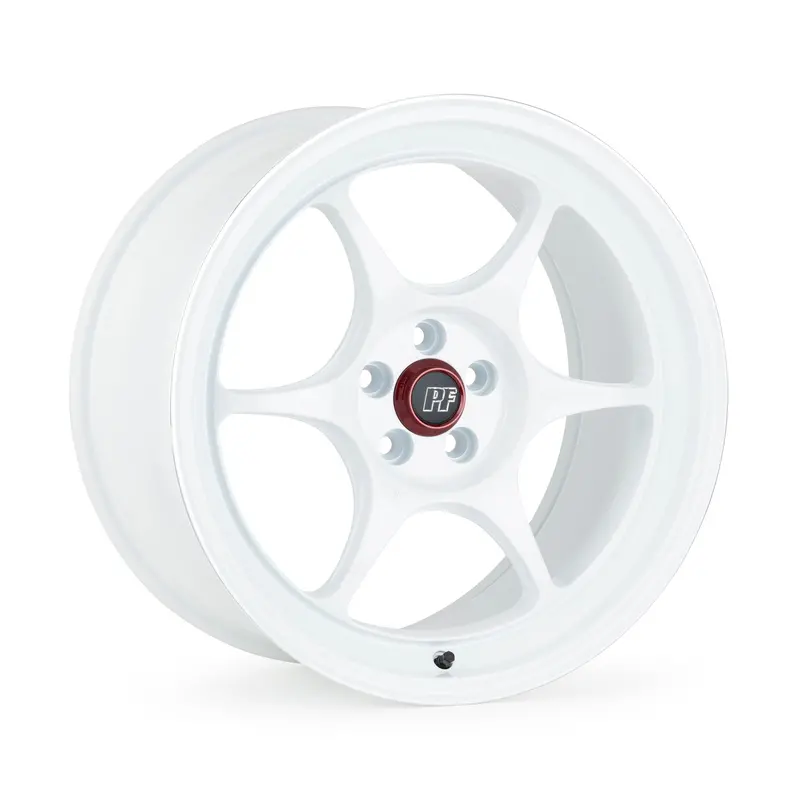 Enkei Pf06 17X8.5 4X100 30Mm Offset 75Mm Bore White Machined Wheel 1
