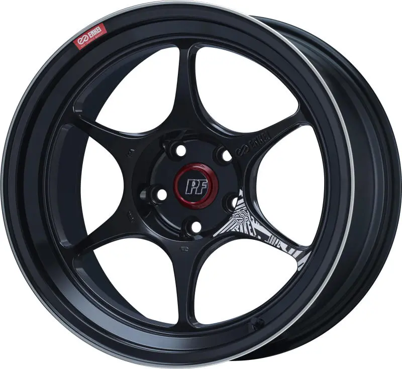 Enkei Pf06 18X9.5 5X100 40Mm Offset 75Mm Bore Black Machined 1