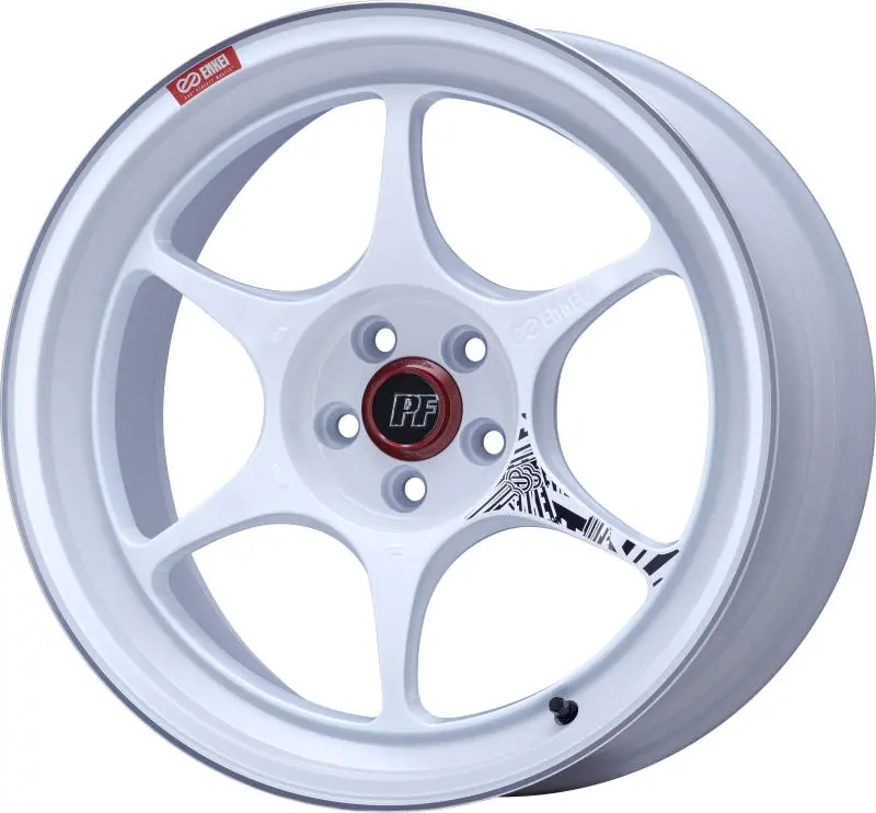 Enkei Pf06 18X9.5 5X114.3 40Mm Offset 75Mm Bore White Machined 1