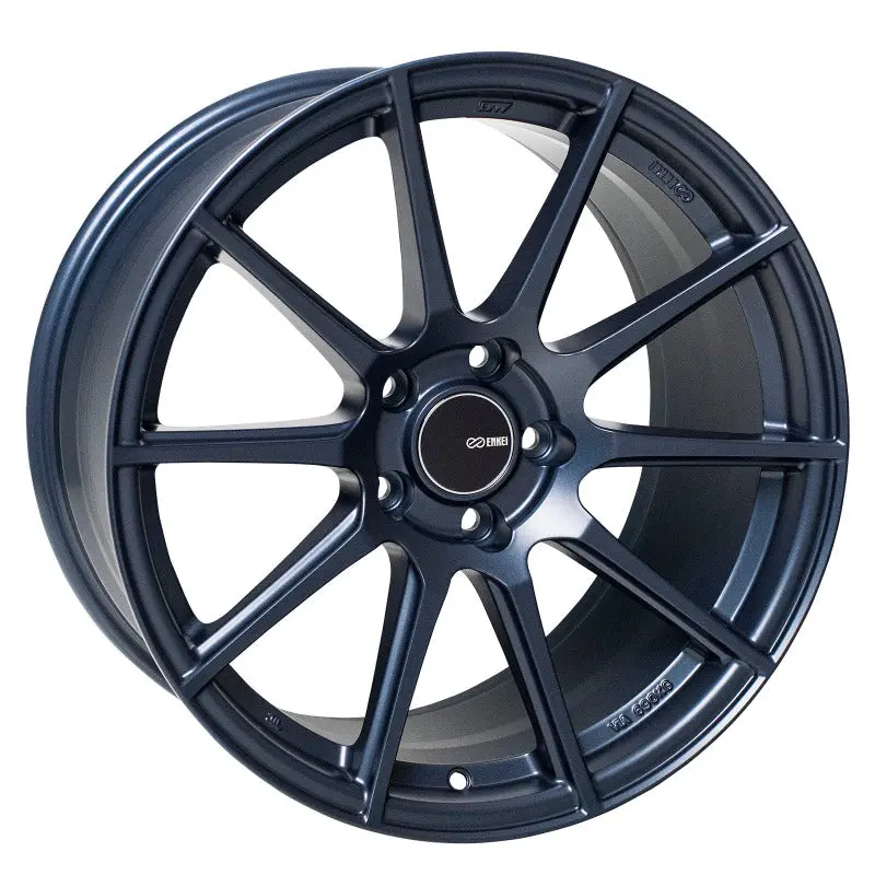 Enkei Ts10 18X9.5 35Mm Offset 5X114.3 Bolt Pattern 72.6Mm Bore Dia Matte Blue Wheel 1