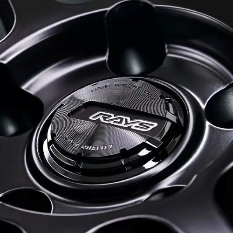 Gram Lights 57Nr Limited Ii 18X9.5 +22 5-114.3 Semigloss Black Wheel W/ Black Cap/Stickers/Air Valve 2