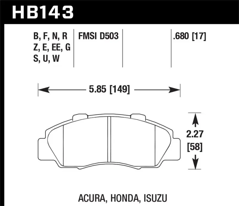 Hawk Dtc-70 Race Front Brake Pads | Hb143u.680 1