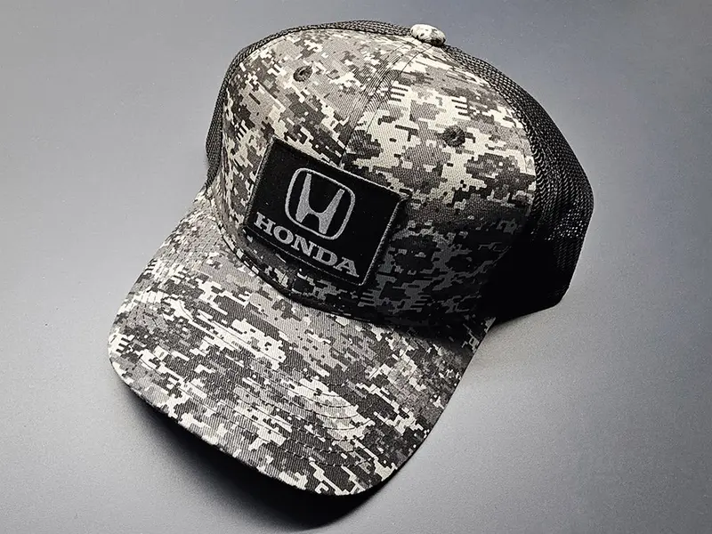 Honda Digital Camo Trucker's Hat With Black Mesh Back 1