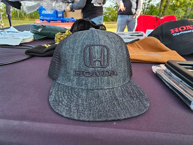 Honda H Logo Black Denim Flatbrim Hat (Mesh Back) 1