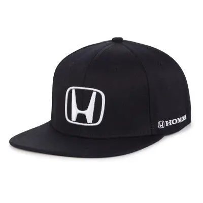 Honda H Logo Black Hat (Flat Bill Cap) 1