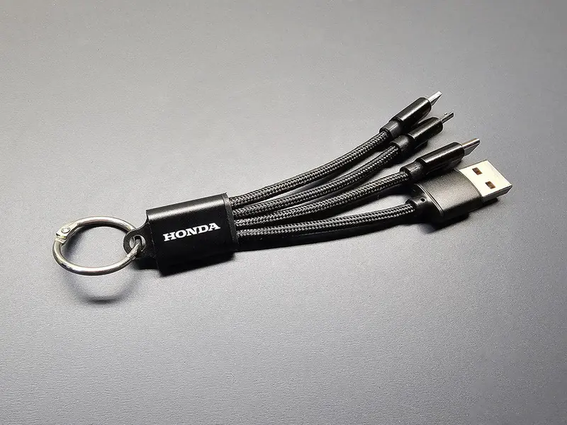 Honda Usb Charging Cable Kit – 3-In-1 Multi-Adapter Charge & Sync Set (Usb-C / Micro-Usb / Lightning) 1