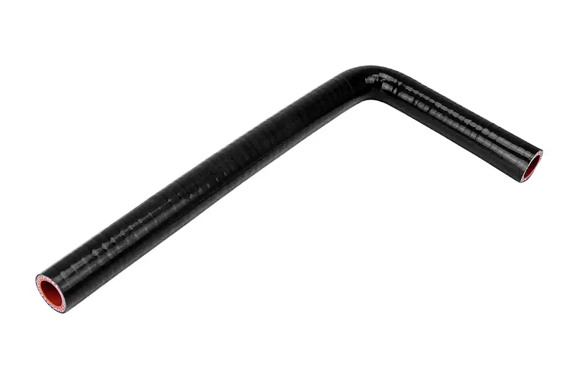 Hps 1/4" (6.5Mm) With 5" And 36" Leg, Silicone 90 Degree Elbow Coupler Hose, High Temp 4-Ply Reinforced, Black 1