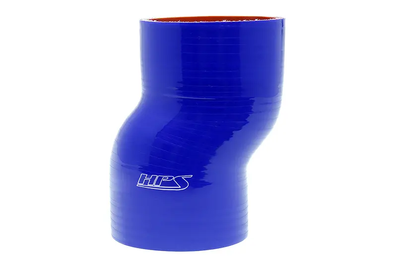 Hps 3.5" Id , 6" Long High Temp 4-Ply Reinforced Silicone Offset Coupler Hose Blue (89Mm Id , 152Mm Length) 1