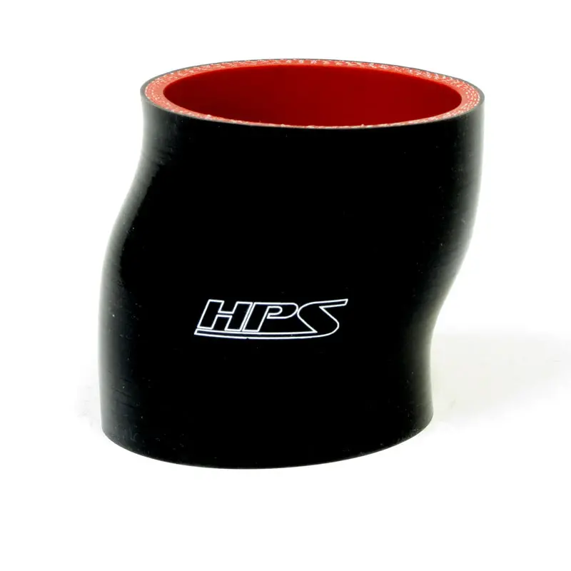 Hps 4-1/2" (114Mm) Silicone Offset Straight Coupler Hose, 4" Long, High Temp 4-Ply Reinforced, Black 1