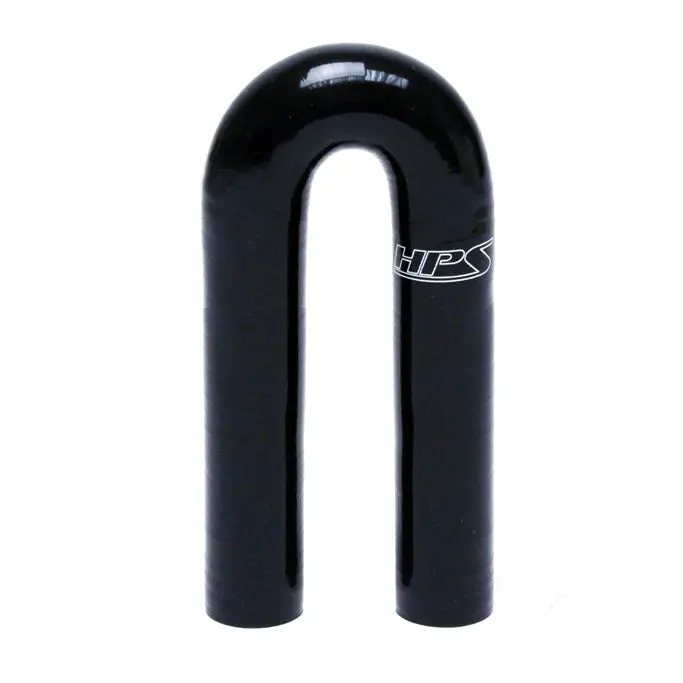 Hps 7/8" Id High Temp 4-Ply Reinforced Silicone 180 Degree U Bend Elbow Coupler Hose Black (22Mm Id) 1