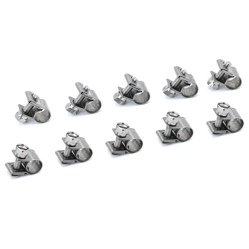 Hps #9 Stainless Steel Fuel Injection Hose Clamps 10Pc Pack 9/32" - 23/64" (7Mm - 9Mm) 1