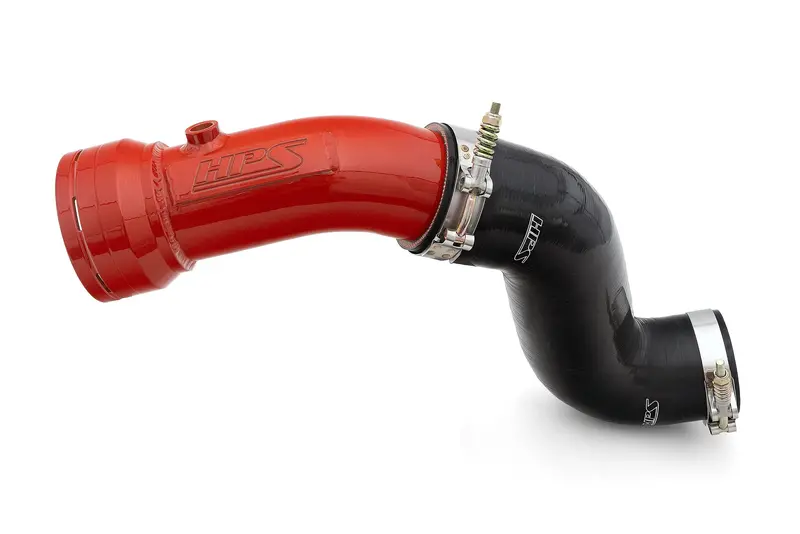 Hps Cold Side Charge Pipe With Cac Hose Intercooler Boot, Red, 17-154R 1