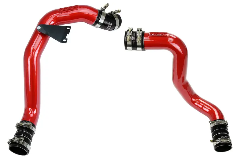 Hps Hot & Cold Side Charge Pipe With Black Cac Hose Intercooler Boots, Red, 17-145R 1