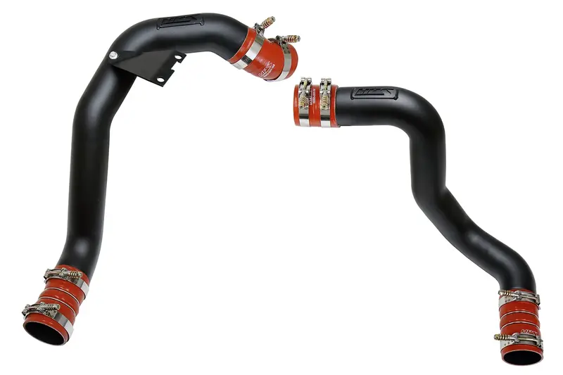 Hps Hot & Cold Side Charge Pipe With Orange Cac Hose Intercooler Boots, Black, 17-105Wb 1