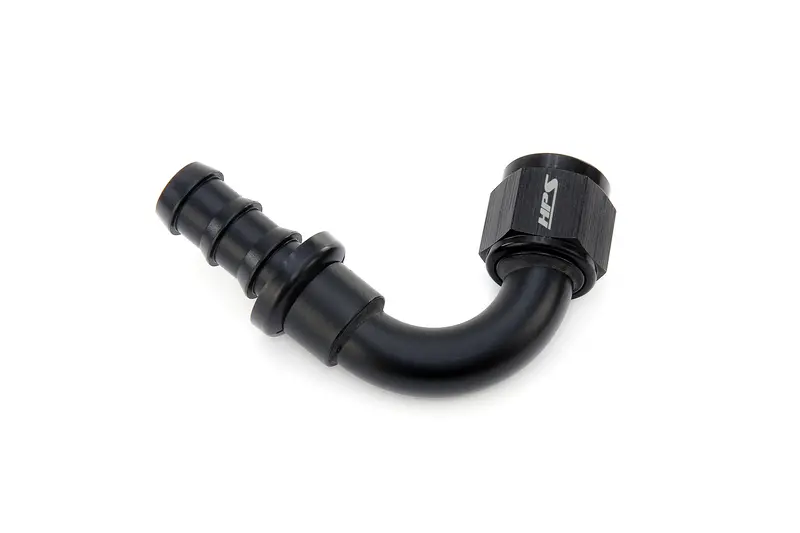Hps Performance 120 Degree -10 Push-On Hose End To An Female, Aluminum, Black 1
