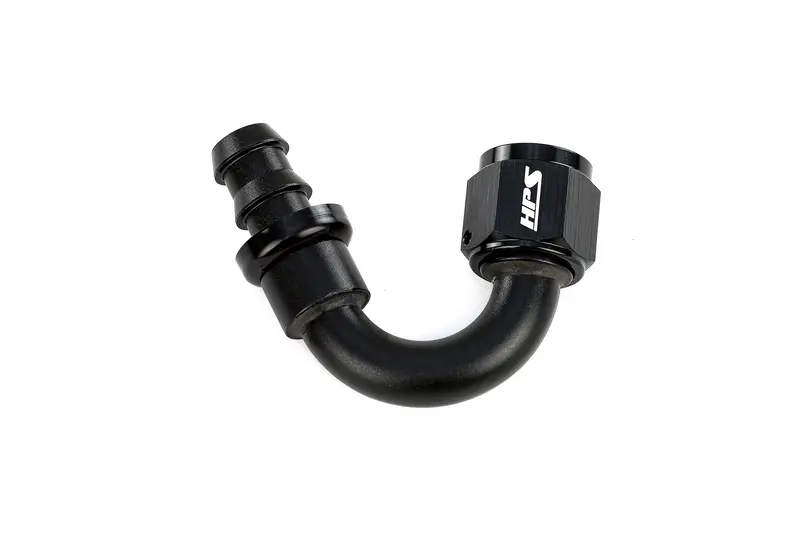Hps Performance 150 Degree -12 Push-On Hose End To An Female, Aluminum, Black 1
