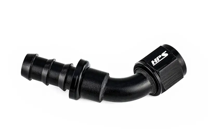 Hps Performance 60 Degree -10 Push-On Hose End To An Female, Aluminum, Black 1