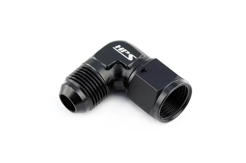 Hps Performance 90 Degree An -10 Male To Female Swivel Adapter, Aluminum, Black 1