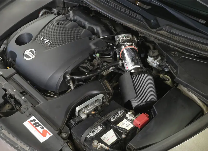 Hps Performance Air Intake Kit With Heat Shield, Polished, 827-533P 2