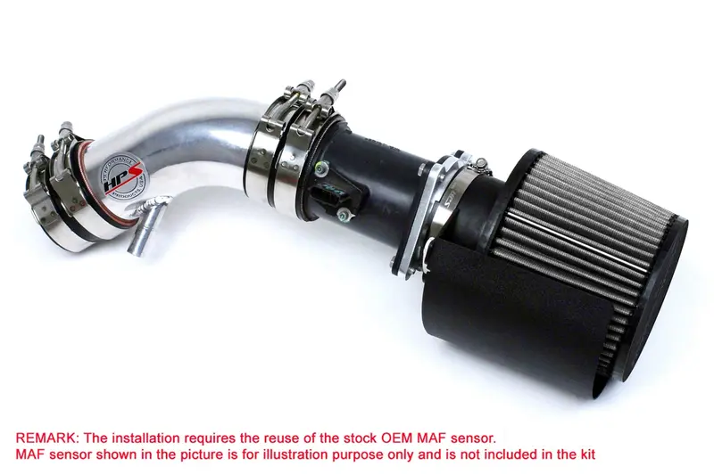 Hps Performance Air Intake Kit With Heat Shield, Polished, 827-570P 1