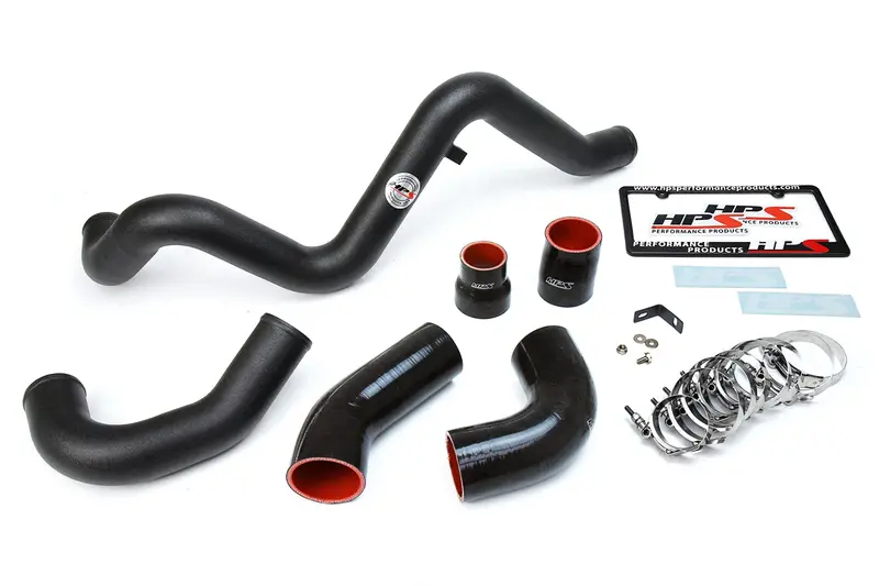 Hps Performance Intercooler Charge Pipe Kit (Cold And Hot Side), Black, 17-104Wb 1