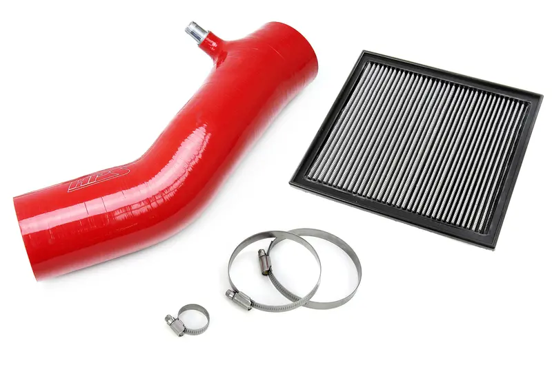 Hps Performance Silicone Air Intake Kit With Drop In Air Filter, Red, 827-725R 1