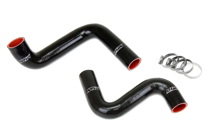 Hps Silicone Radiator Hose Kit, Nissan 1989-1998 240Sx With Ls Swap (Ls1 Water Pump, 9 O'clock Thermostat, Ka24de Radiator), Black, 57-1955-Blk 1