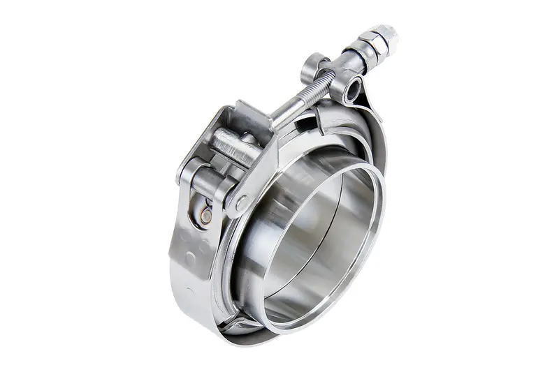 Hps Stainless Steel 2-1/2" V Band Clamp Kit, Stainless Steel Flanges, Quick Release 1