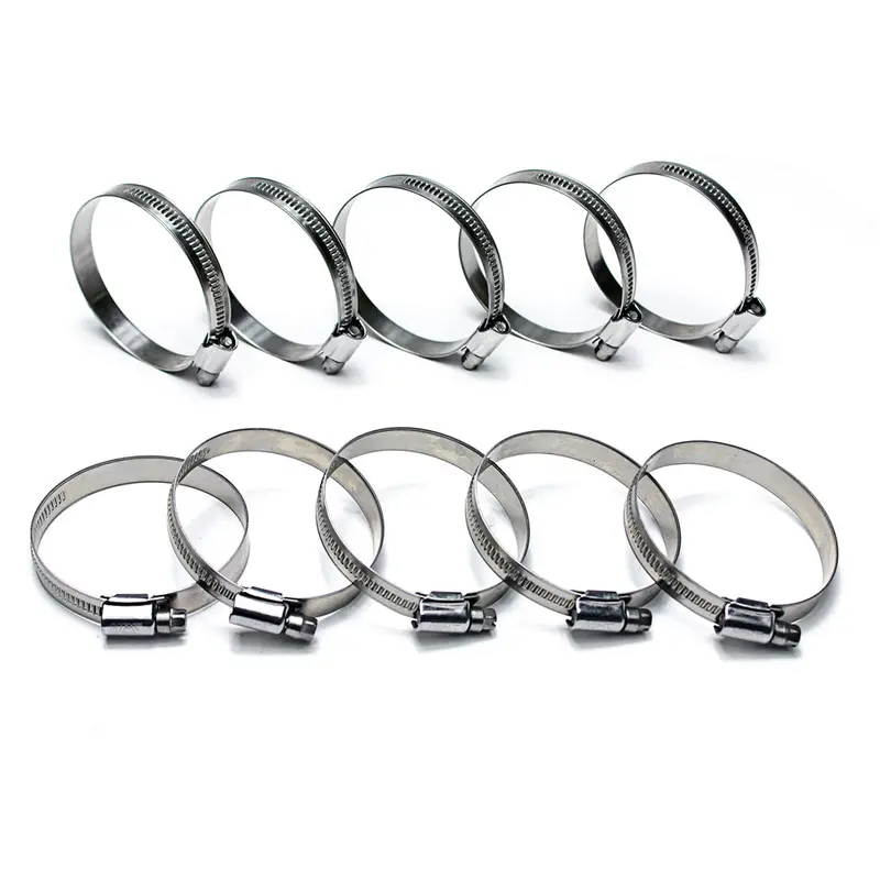 Hps Stainless Steel Embossed Hose Clamps Size 12 10Pc Pack 7/8" - 1-1/4" (22Mm-32Mm) 1