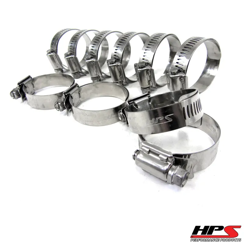 Hps Stainless Steel Worm Gear Liner Clamp Size 32 10Pc Pack 1-9/16" - 2-1/2" (40Mm-64Mm) 1