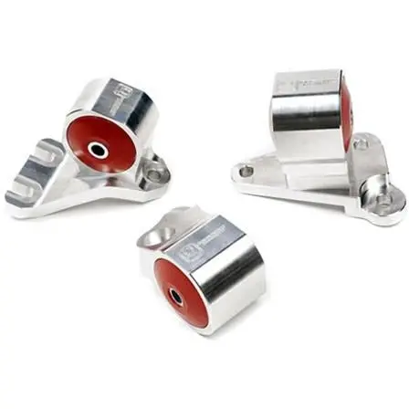 Innovative 90-91/92-93 Acura Integra Gs-R Silver Aluminum Billet Motor Mount Kit 75A Bushings (Cable) 1