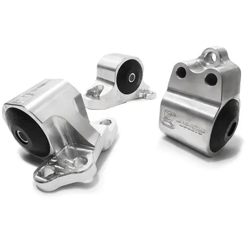 Innovative 92-95 Civic B/D Series Silver Aluminum Motor Mounts  60A Bushings (3 Bolt) 1