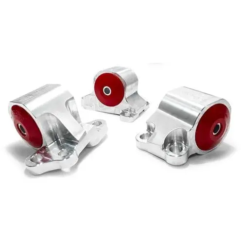 Innovative 92-95 Civic B/D Series Silver Aluminum Motor Mounts 75A Bushings (2 Bolt) 1