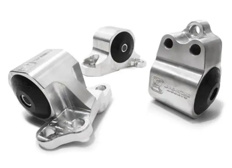 Innovative 92-95 Civic B/D Series Silver Aluminum Motor Mounts  Solid Bushings (3 Bolt) 1