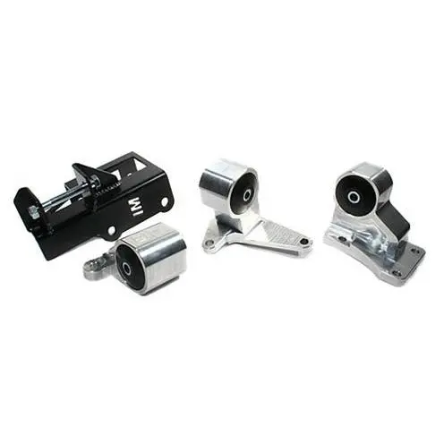 Innovative 92-95 Civic H-Series Silver Aluminum Motor Mounts 75A Bushings 1