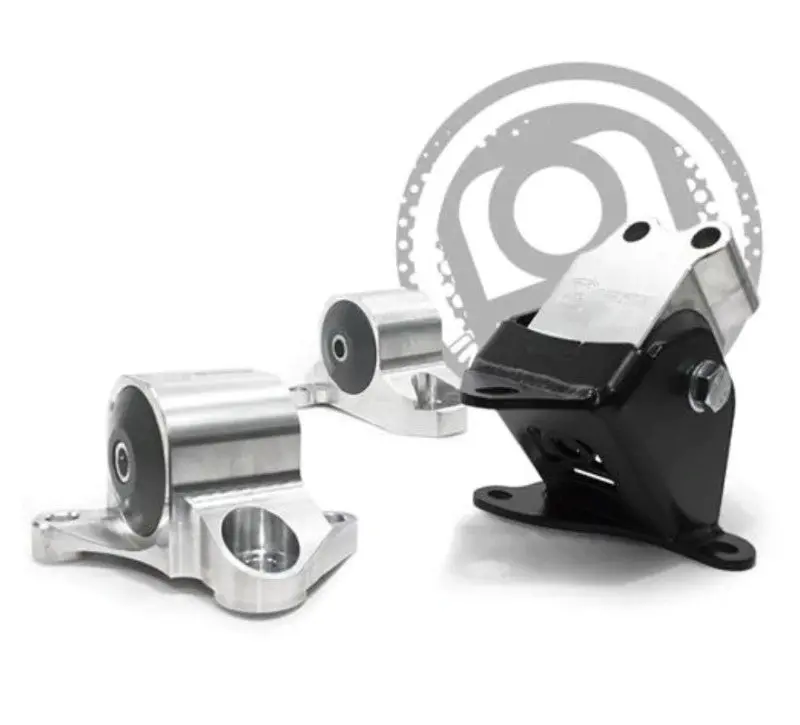 Innovative 96-00 Civic B/D Series Silver Aluminum Motor Mounts 60A Bushings (3 Bolt) 1