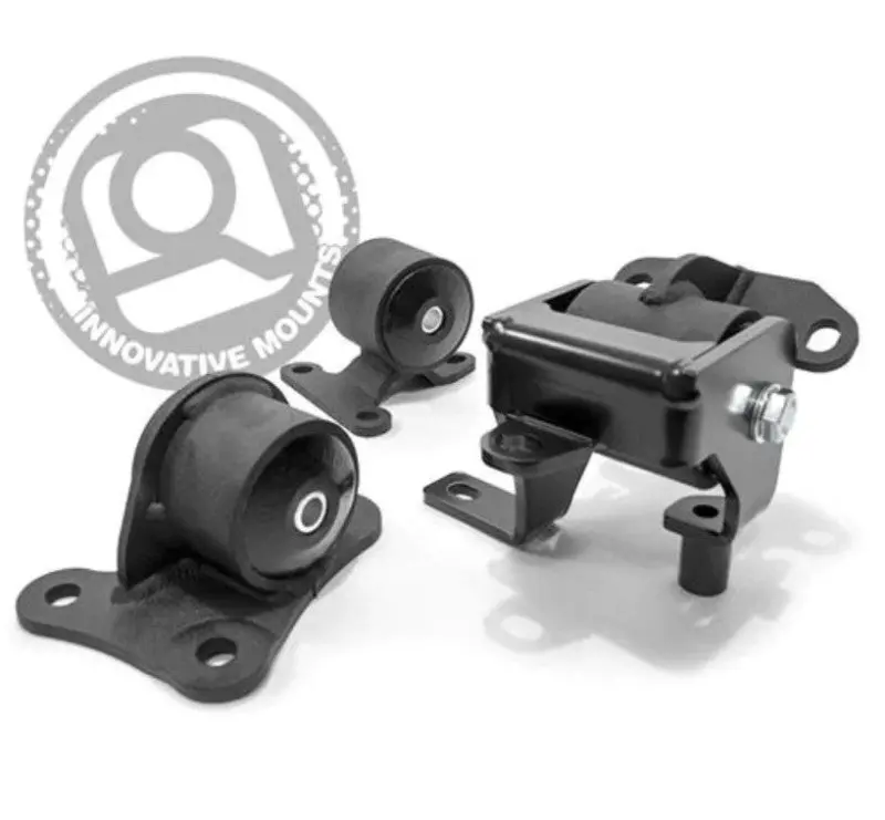 Innovative 97-01 Honda Prelude H/F Series Black Replacement Steel Mounts 75A Bushings 1