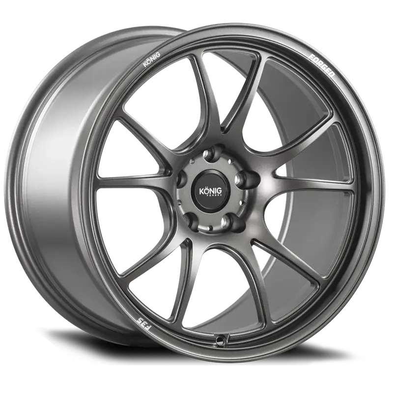 Konig F3s Forged Wheel 18X10.5 5X114.3 Et25 Satin Charcoal Knurled Bead 1