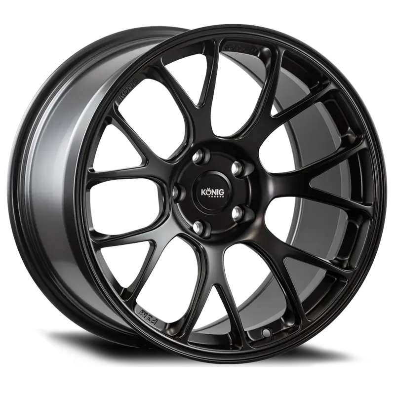 Konig Forged F1m 18X10.5 5X114.3 Et25 Satin Black Knurled Bead 1