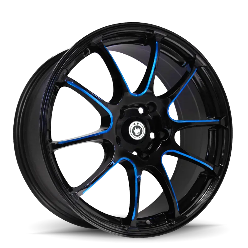 Konig Illusion 18X8 5X114.3 Et45 Black/Ball Cut Blue 1