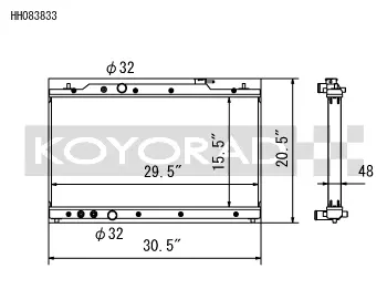Koyo 2022 Honda Civic 1.5L Turbo (Mt And Cvt) / 2023 Acura Integra All Aluminum Radiator | Hh083833 1