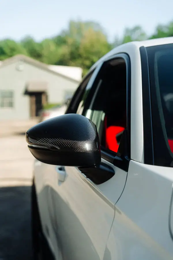 Olm Full Replacement Carbon Fiber Mirror Covers W/Turn Signal Cut Out - 2022+ Honda Civic / Type R 1