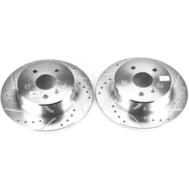 Power Stop 00-04 Toyota Avalon Rear Evolution Drilled & Slotted Rotors - Pair 1