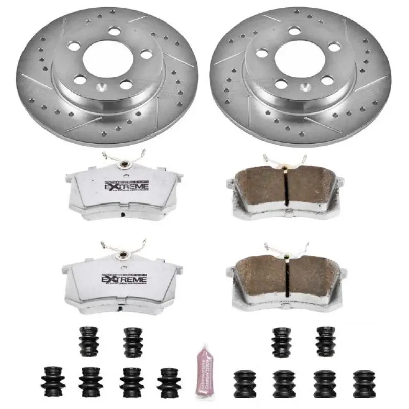 Power Stop 00-06 Audi Tt Quattro Rear Z26 Street Warrior Brake Kit 1