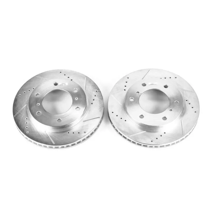 Power Stop 00-06 Mitsubishi Montero Front Evolution Drilled & Slotted Rotors - Pair 1